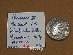 Macédoine Alexander III Le Grand Ar Argent Tetradrachm Posthume 323-290 Bc