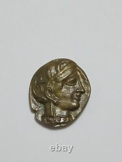 Macédoine Grecque Ancienne Pièce Athens Owl Tétradrachme. Argent 835+. 10,7 Grammes