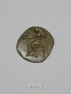 Macédoine Grecque Pièce Antique Alexandre Le Grand Tétradrachme. Argent 835. 10.8 Gr