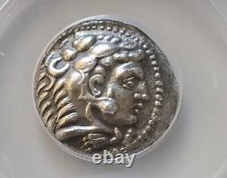 Macedon Alexander III Tétradrachme Pneumatique Anacs Xf Pièce D'argent Ancienne