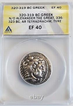 Macedon Alexander III Tétradrachme Pneumatique Anacs Xf Pièce D'argent Ancienne
