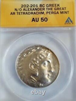 Macedon Alexandre Le Grand Tetradrachme Perga Mint Anacs Au50 Argent Ancien