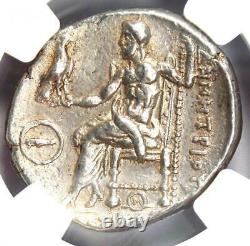 Macedon Demetrius I Poliorcetes Ar Tetradrachm Pièce 306-283 Bc Ngc Choice Vf