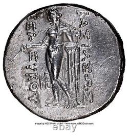 Monogramme KE grec 246-225 avant J.-C. Seleucus II Tétradrachme en argent de style fin NGC AU