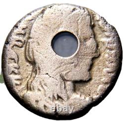 NABATAEA. Aretas IV, avec Shaqilat I. 9 av. J.-C. - 40 ap. J.-C. Drachme en argent avec flan complet et certificat d'authenticité