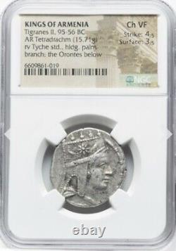 NGC Ch VF Tigrane II 95-56 av. J.-C., tétradrachme en argent des rois d'Arménie, pièce de monnaie arménienne