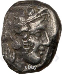 NGC VF Athènes Attique Chouette, Tétradrachme en argent épais 393-294 avant J.-C., Athéna grecque
