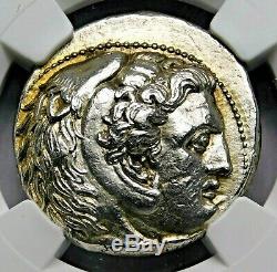 Ngc Ch Au 4 / 5-3 / 5 Fin De Style. Alexandre Le Grand Tétradrachme Grec Silver Coin