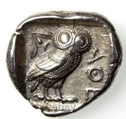 Ngc Ch Xf Attica Athens Athena/owl Ancient Silver Tetradrachm 440-404 Bc Coin