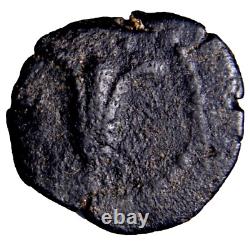 Occupation séleucide de Jérusalem en Judée, ancre de lys et pièce de monnaie grecque ancienne Prutah