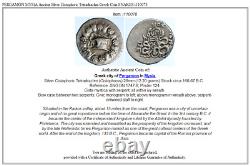 PERGAME MYSIE Ancienne pièce grecque en tétradrachme cistophorique en argent avec des SERPENTS i110078