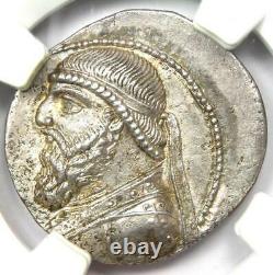 Parthian Mithradates II Ar Tetradrachm Coin 121-91 Bc Ngc Choice Au Fine Style