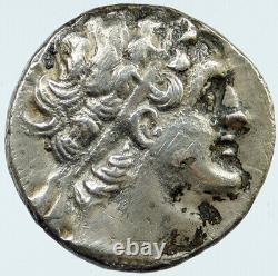 Pétrole VIII 141bc Roi Égyptien Salamis Argent Tetrachme Grec Coin I118142