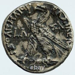 Pétrole VIII 141bc Roi Égyptien Salamis Argent Tetrachme Grec Coin I118142