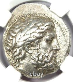 Philip II Ar Tetrachm Macedon Coin 359-336 Bc Ngc Choice Xf Avec Style Fin