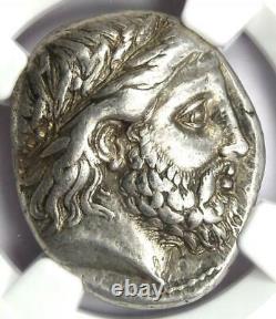 Philip II Ar Tetradrachm Zeus Argent Macedon Coin 359-336 Bc Ngc Choice Vf