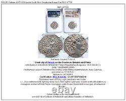 Philip I Gabinius Antioch Tétradrachme D'argent Grec Antique Monnaie Romaine Ngc I87706