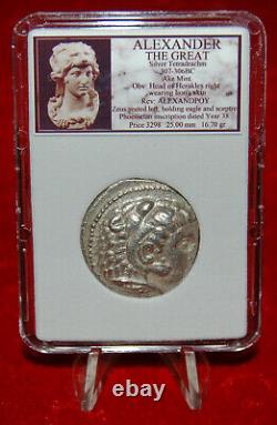 Pièce Grecque Ancienne Alexander Le Grand Tétradrachme Argent Musée Qualité Coin