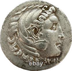 Pièce d'argent antique grecque d'Alexandre le Grand, 336-323 av. J.-C. Tétradrachme