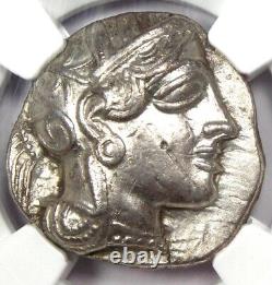Pièce de monnaie Athènes antique Grèce Athéna Chouette Tétradechm (440-404 av. J.-C.) NGC Choix XF