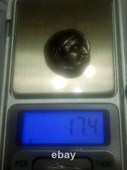 Pièce de monnaie ancienne grecque d'Athènes : Tétradrachme en argent avec une chouette. 17,4 grammes.
