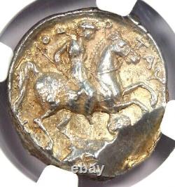 Pièce de monnaie en argent de tétradrachme AR de Paeonia grecque Patraus 335-315 av. J.-C. certifiée NGC AU