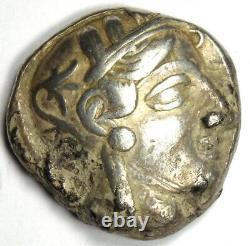 Pièce de monnaie en argent de tétradrachme de la chouette d'Athéna de l'Égypte antique (400 av. J.-C.) TTB (Très Très Beau)
