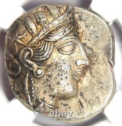 Pièce de monnaie tétradrachme d'Athéna chouette d'Attique 440 av. J.-C. NGC Choice AU 5/5 Frappe