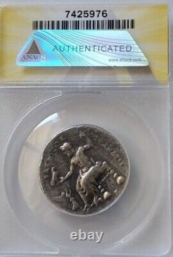 Pièce en argent ancienne de Macédoine, Alexandre III, tétradrachme de l'atelier monétaire de Tarse, ANACS VF 30