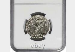 Pièce en argent ancienne de l'empereur romain Domitien, tétradrachme, 81-96 après J.-C., NGC Ch VF.