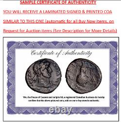 Pièce grecque en argent tétradrachme de Ptolémée VI avec certificat d'authenticité (COA) de la période des rois ptolémaïques.