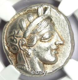 Proche-orient / Egypte Athena Owl Athènes Ar Tetrachm Argent Coin 400 Av. J.-c. Ngc Au