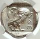 Proche-orient Ou En Egypte Type D'athènes Argent Grec Tétradrachme Coin Owl Ngc I74776