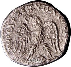 RARE Caracalla. Tétradrachme. 198-217 après J.-C. Pièce romaine en argent AR BI de Judée avec COA.