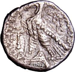 RARE Royaume Séleucide. Tyr. Démétrios II Nikator 129-125 av. J.-C. Didrachme en argent AR