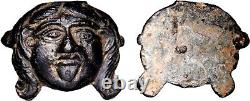 Rare Phalère Antique Grecque Romaine Avec Masque Gorgon Méduse Antiquité W Certificat
