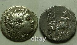 Rare Pièce D'argent Grecque Antique Alexander Macédoine Messembria 323 Héracles/zeus