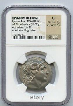Royaume De Thrace Ar Tetradrachm 305-281 Bc Xf