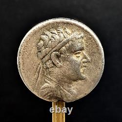 Royaume de Baktrian Coin Eukratides Tétradrachme, AU(55-58), Argent