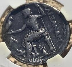 Royaume de Macédoine Alexandre III Le Grand AR Tétradrachme NGC Ch F 5/5 3/5