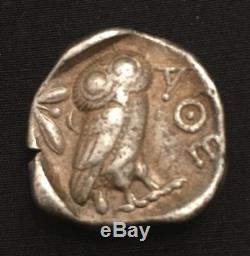 Sammler Antike Griechische Eule Münze Tetradrachme Antique Grec Owl Coin Argent