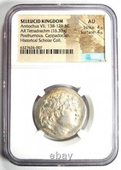 Seleucid Antiochus VII Ar Tetradrachm Argent Coin 138-129 Bc Certifié Ngc Au