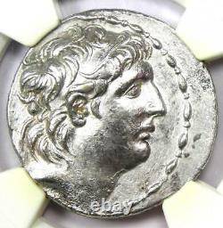 Seleucid Antiochus VII Ar Tetradrachm Coin 138-129 Bc Certifié Ngc Au Rare