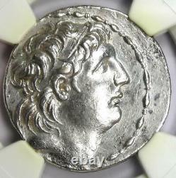 Seleucid Antiochus VII Ar Tetradrachm Coin 138-129 Bc Certifié Ngc Au Rare