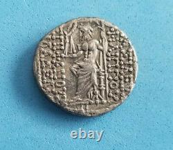Seleucid Kingdom, Tetradrachme D'argent Philip Philodelphos Athena Vf #321