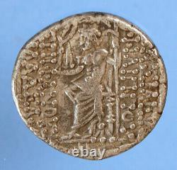 Seleucid Kingdom, Tetradrachme D'argent Philip Philodelphos Athena Vf #321