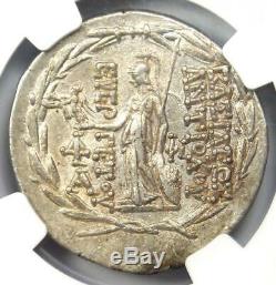 Séleucide Antiochus VII Ar Tetradrachm Coin 138-129 Bc (athena, Nike) Ngc Au