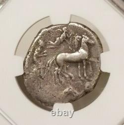 Sicile, Syracuse Tetradrachm Quadriga & Nike Ngc Ch Fine Ancient Silver Coin