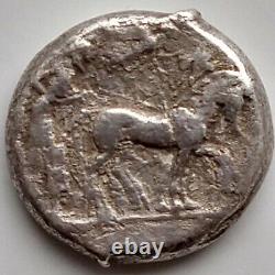 Sicile, Syracuse, Tétradrachme D'argent Hieron I, Arethusa, Quadriga 478-475 Av. J.-c.