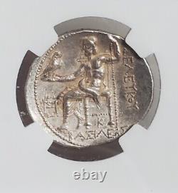 Tétradrachme d'argent ancien de Séleucide Alexandre III Séléucus NGC AU 4/4